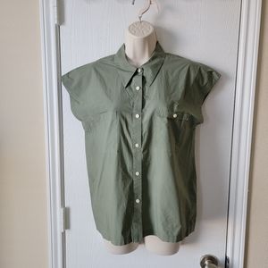 Kate Spade Saturday Cap Sleeve Button Down